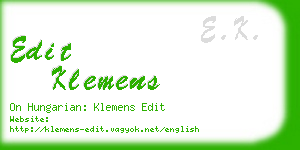edit klemens business card
